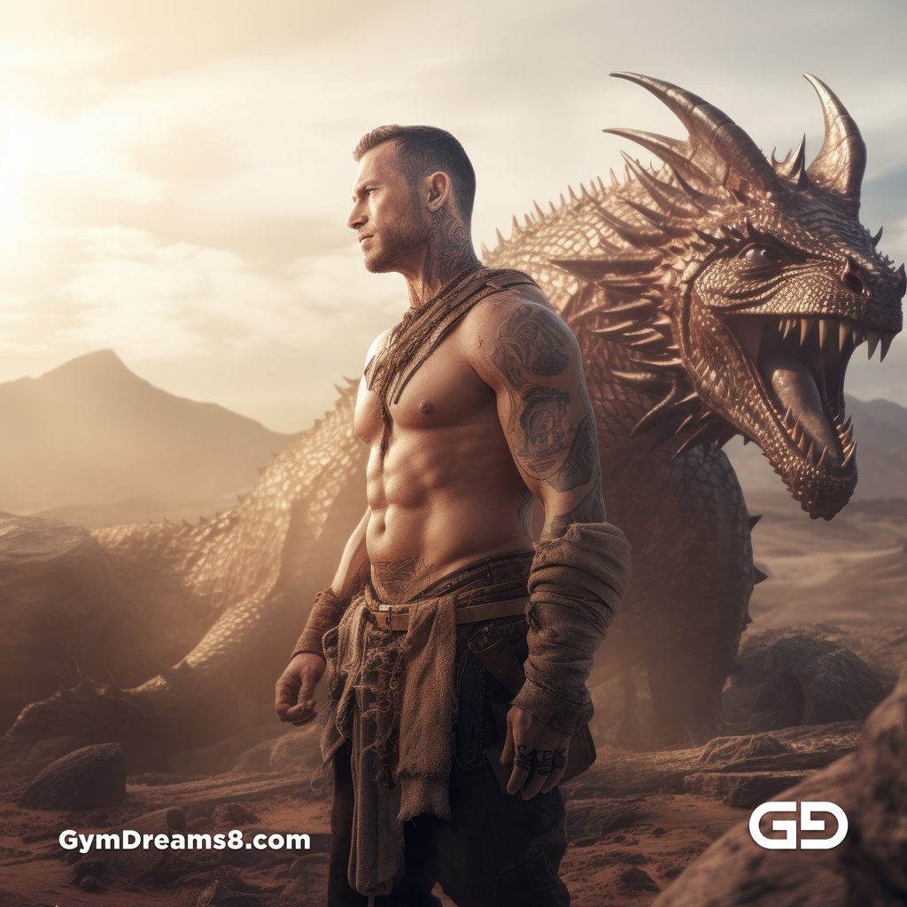 Man with the Dragon Tattoo, made with Midjourney v5