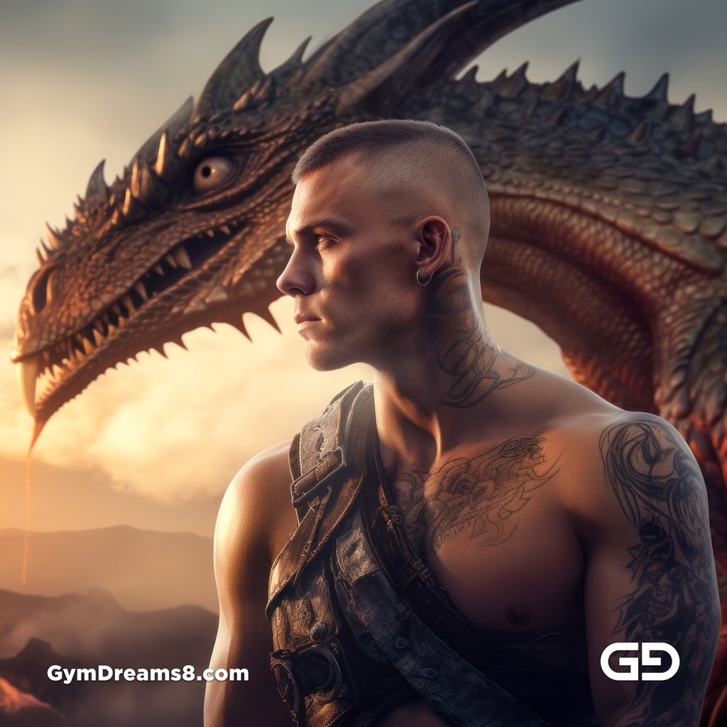 Man with the Dragon Tattoo, made with Midjourney v5