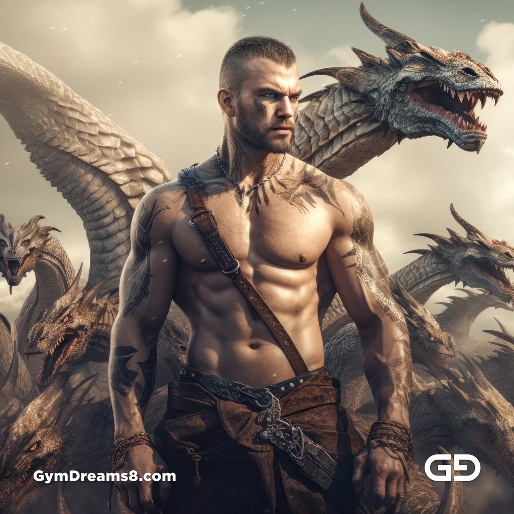 Man with the Dragon Tattoo, made with Midjourney v5