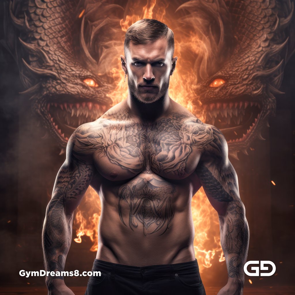 Man with the Dragon Tattoo, made with Midjourney v5