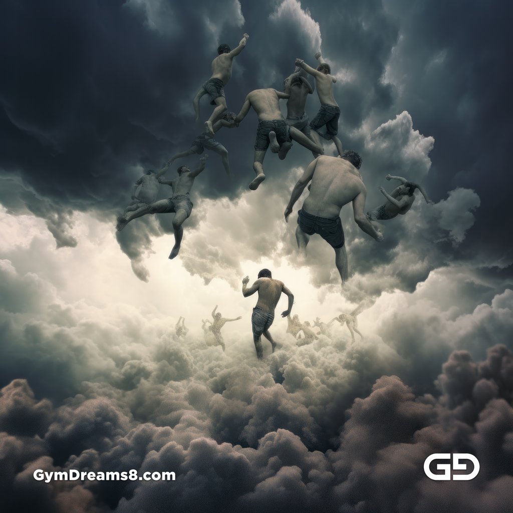 Falling, Inner sanctum of my mind. Rendered with Midjourney