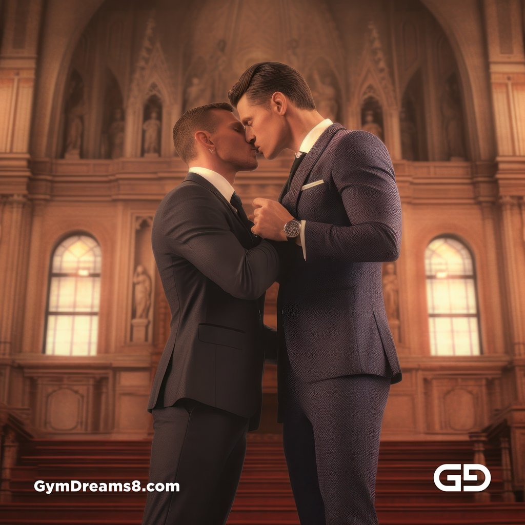 Gay Wedding, made with Midjourney v5