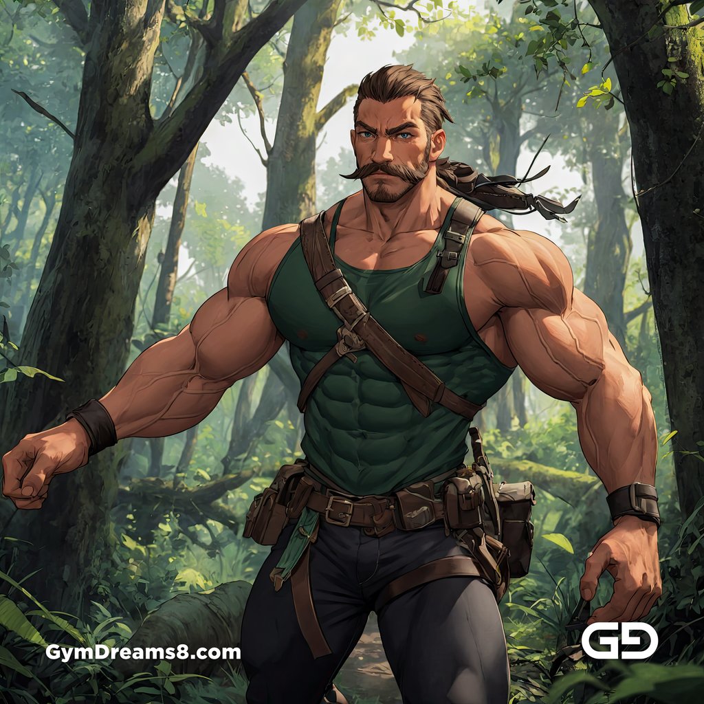 Hunter in the woods with full leather gear, with Stable Diffusion and Virile Animation
