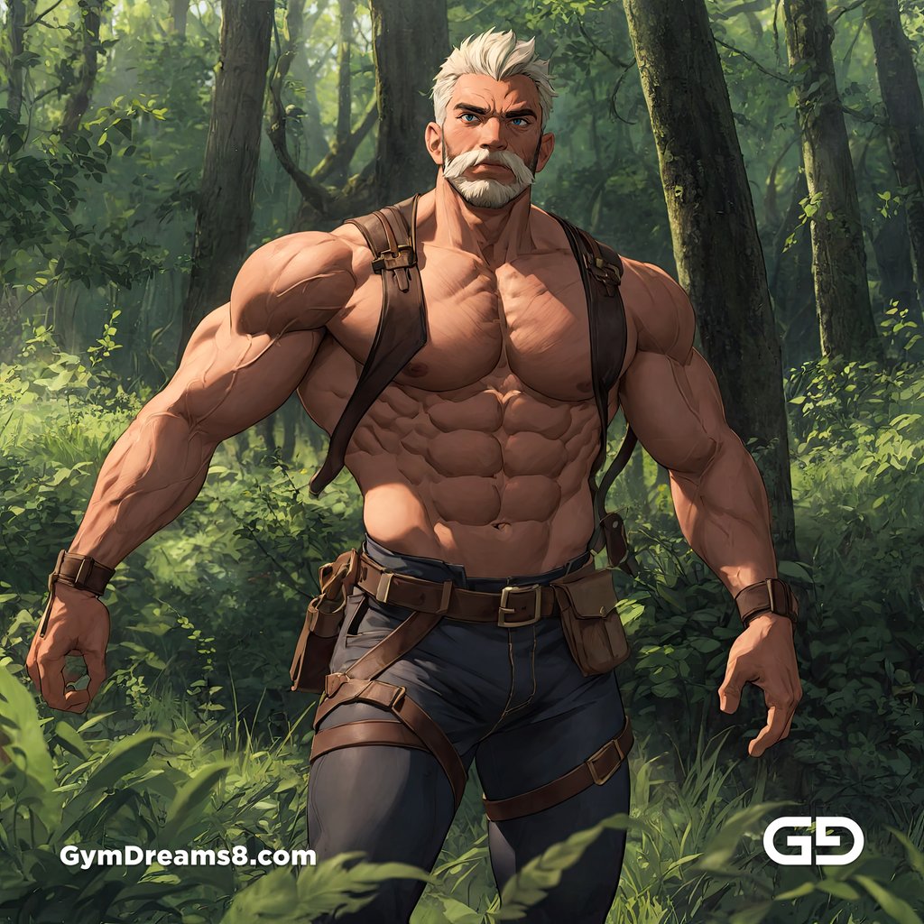 Hunter in the woods with full leather gear, with Stable Diffusion and Virile Animation