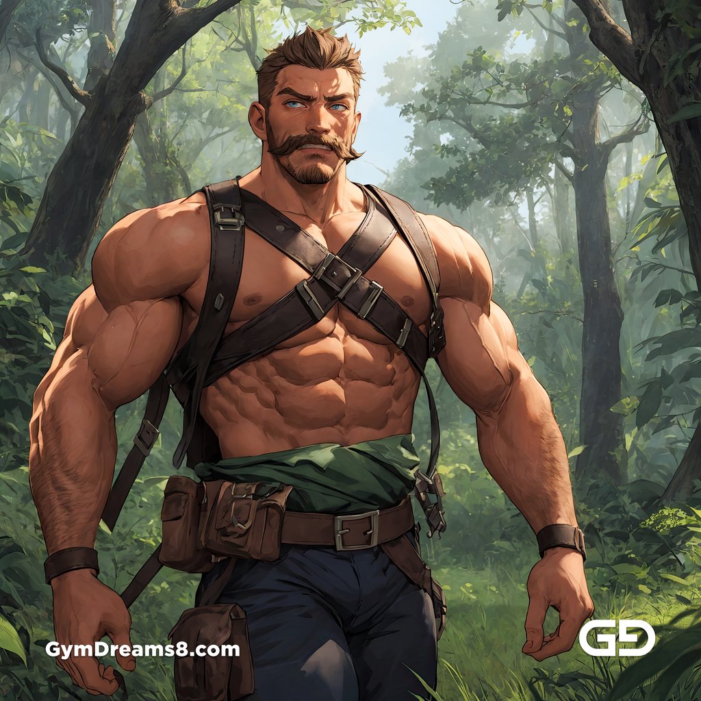 Hunter in the woods with full leather gear, with Stable Diffusion and Virile Animation