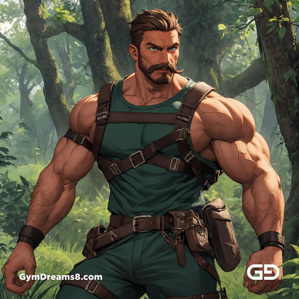 Hunter in the woods with full leather gear, with Stable Diffusion and Virile Animation