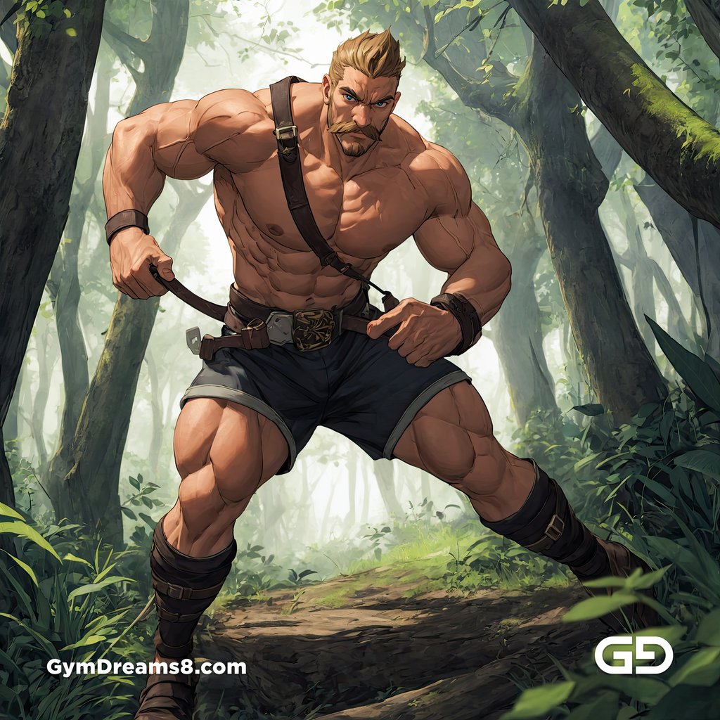 Hunter in the woods with full leather gear, with Stable Diffusion and Virile Animation