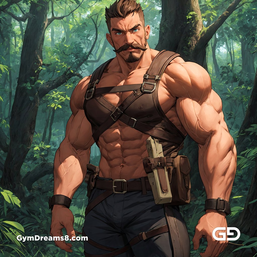 Hunter in the woods with full leather gear, with Stable Diffusion and Virile Animation