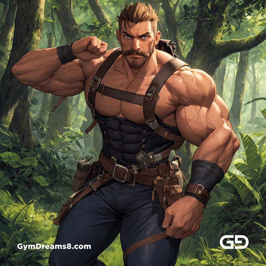 Hunter in the woods with full leather gear, with Stable Diffusion and Virile Animation
