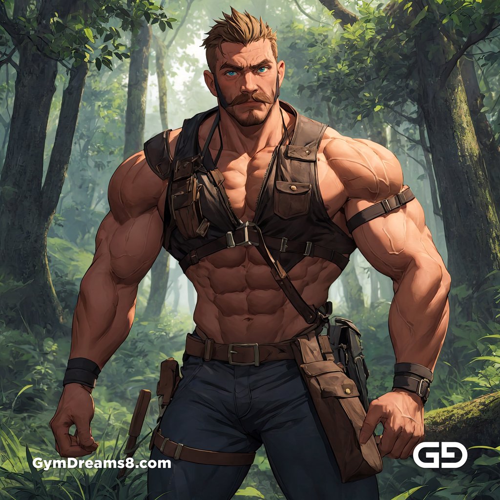 Hunter in the woods with full leather gear, with Stable Diffusion and Virile Animation