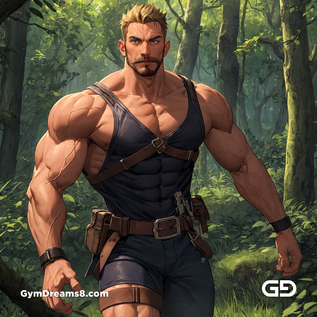Hunter in the woods with full leather gear, with Stable Diffusion and Virile Animation