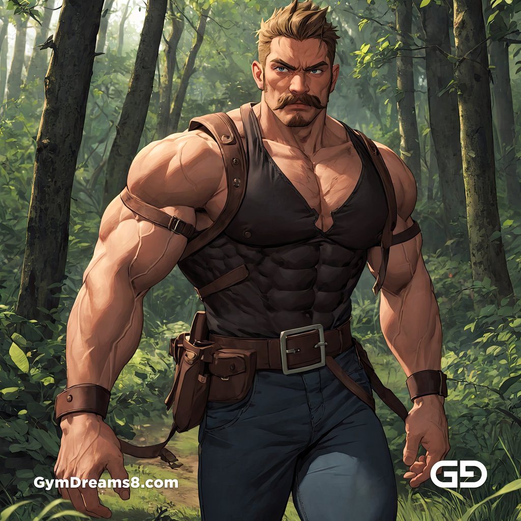 Hunter in the woods with full leather gear, with Stable Diffusion and Virile Animation