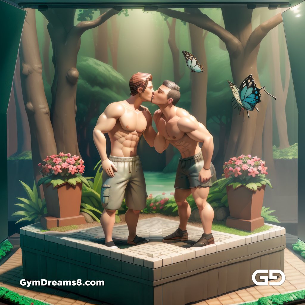 Vignettes of Gay Life - Kiss / Camping. Rendered with Airfuck’s Wild Mix in Stable Diffusion.