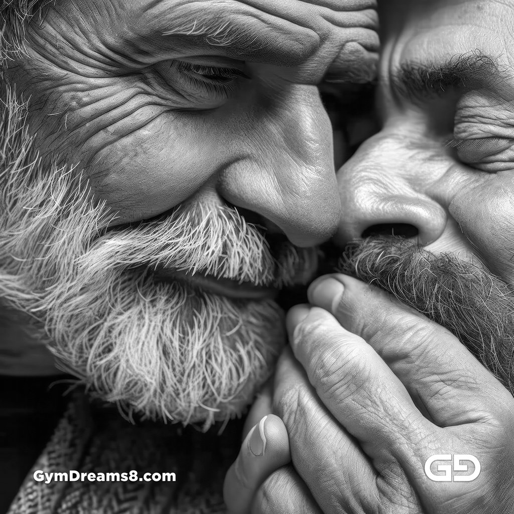 Gay Kisses in Black and White. Photorealistic renders with Midjourney v5.1 and Nijijourney v5