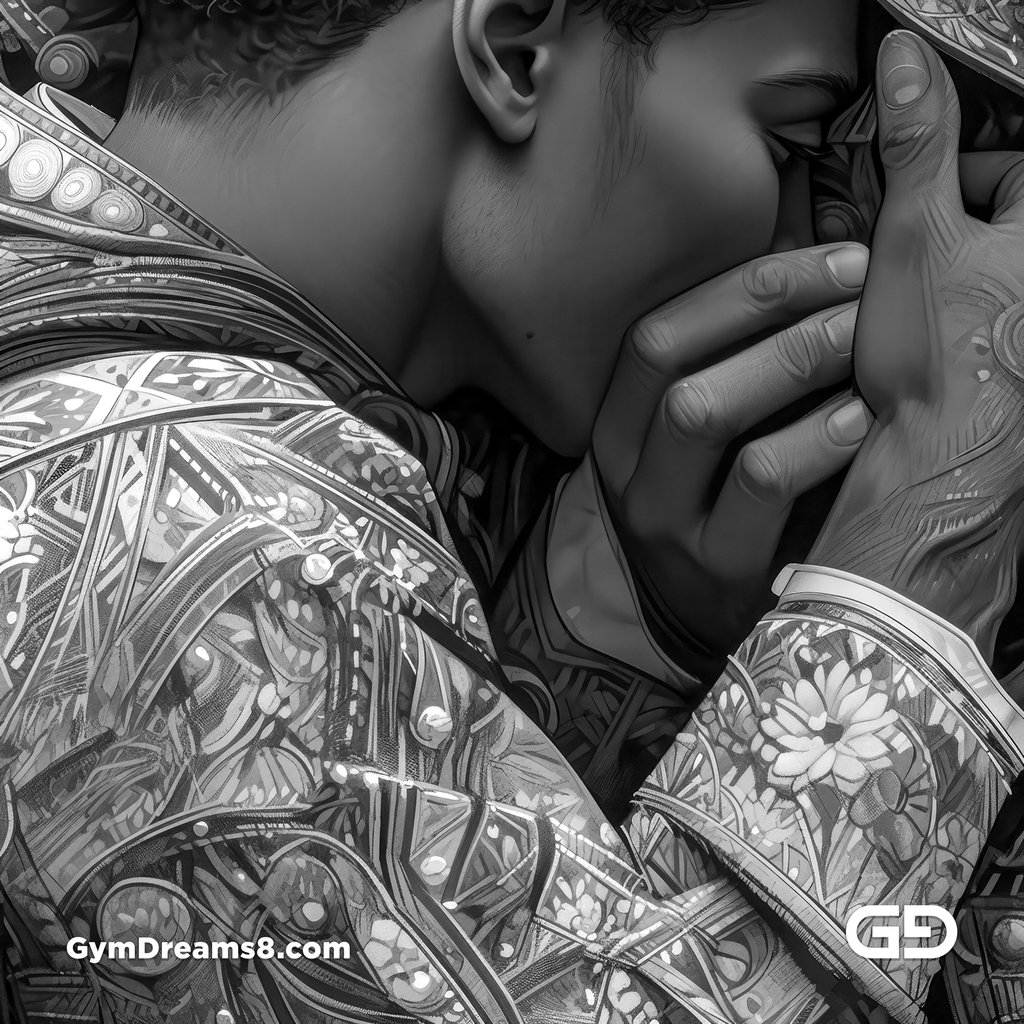 Gay Kisses in Black and White. Photorealistic renders with Midjourney v5.1 and Nijijourney v5