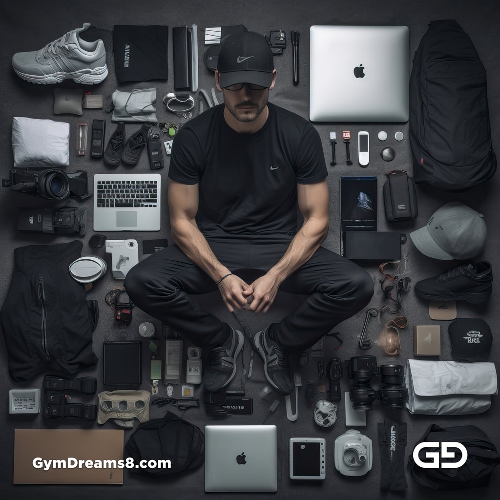 Hackers / Nerd. Knolling Men Variations. Text promotps with Midjourney v5.