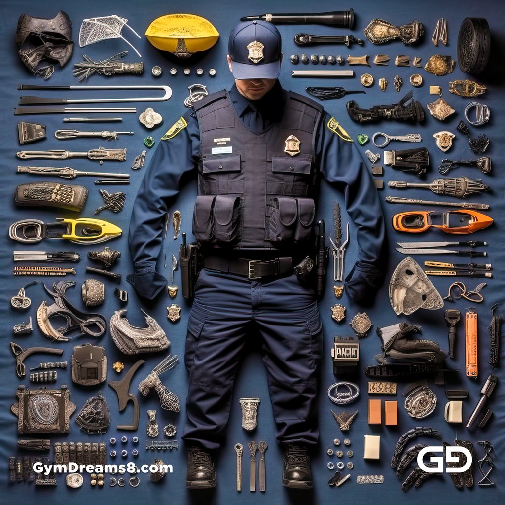 Police. Knolling Men Variations. Text promotps with Midjourney v5.