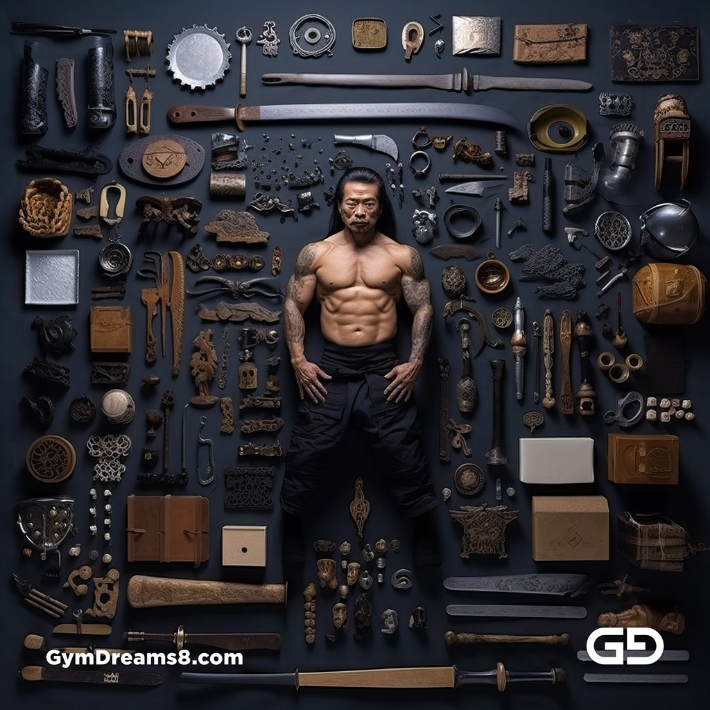 Samurai. Knolling Men Variations. Text promotps with Midjourney v5.