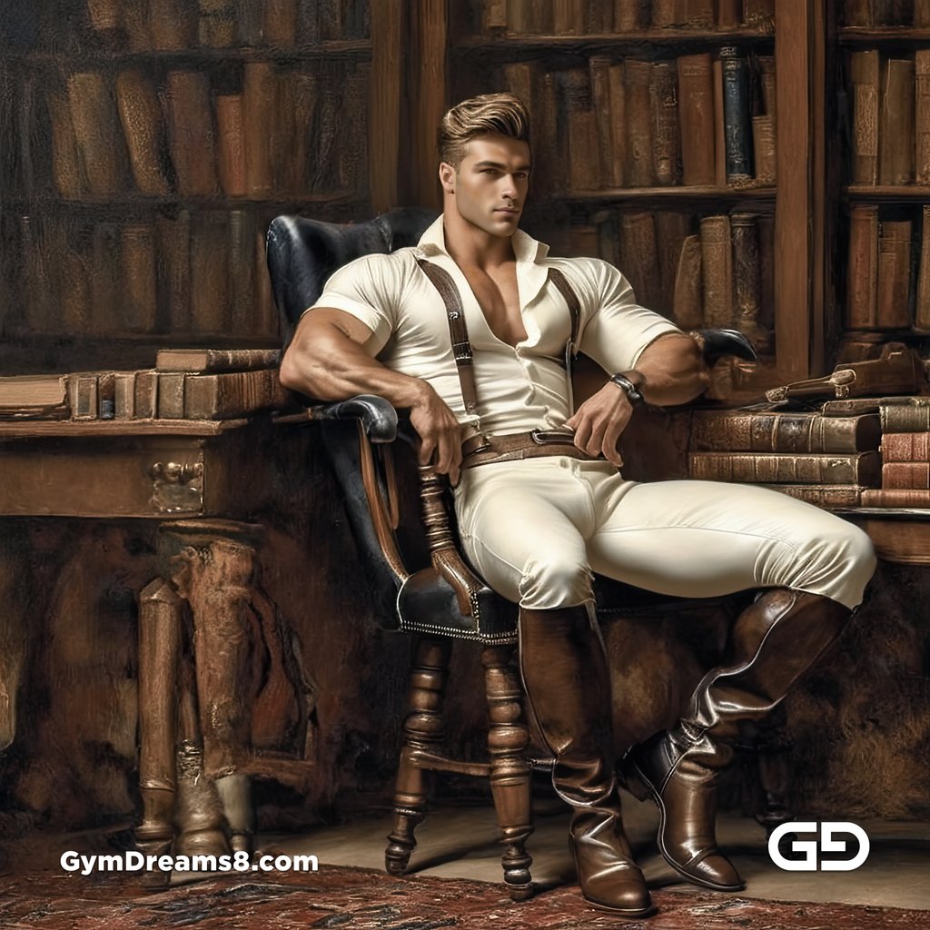 Leather, Books, and Suspenders. Twunks in white leather with books. Rendered with Stable Diffusion and SDXL.