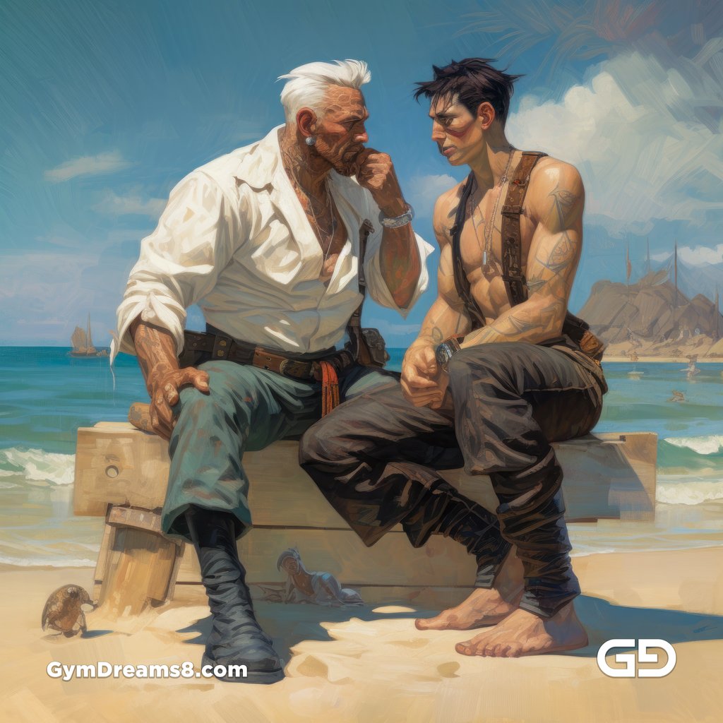 Couples on the Beach, Leather.