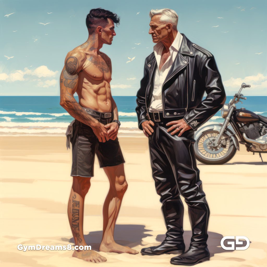 Couples on the Beach, Leather.