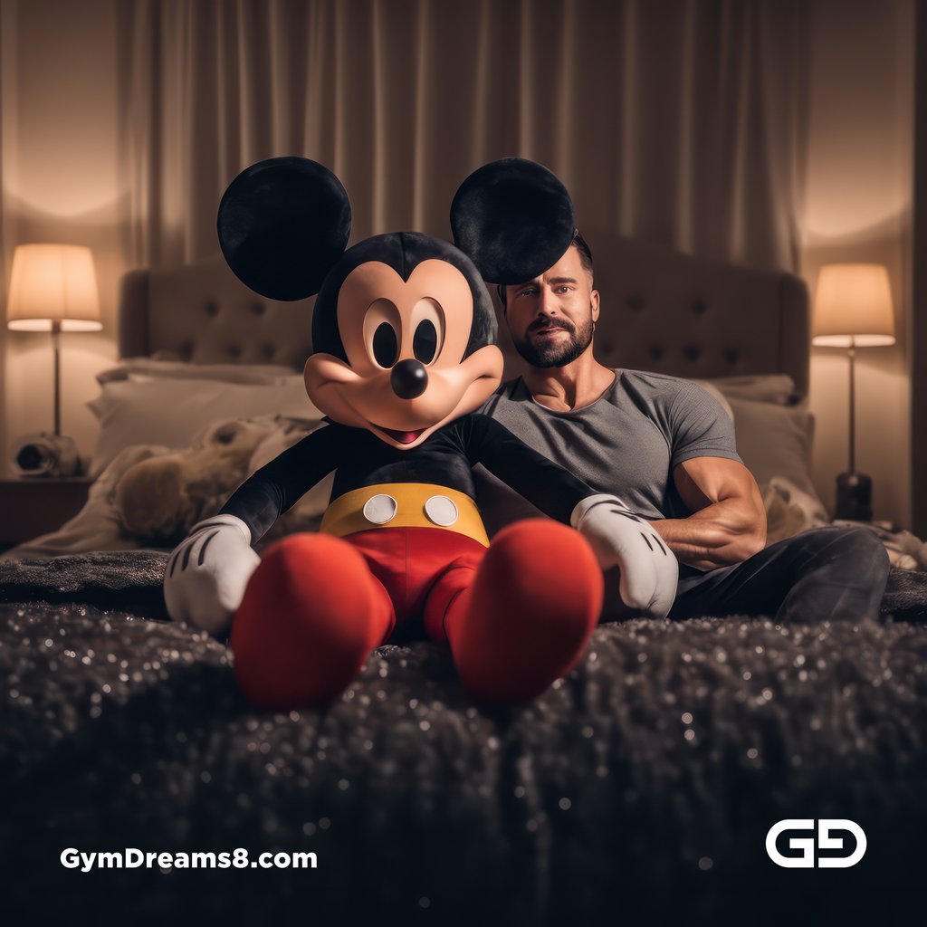 Mickey Mouse. Rendered with Stable Diffusion and JuggernautXL.