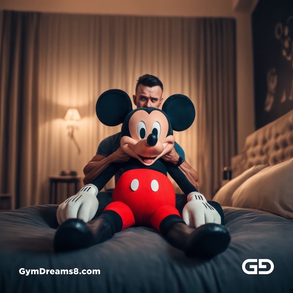 Mickey Mouse. Rendered with Stable Diffusion and JuggernautXL.