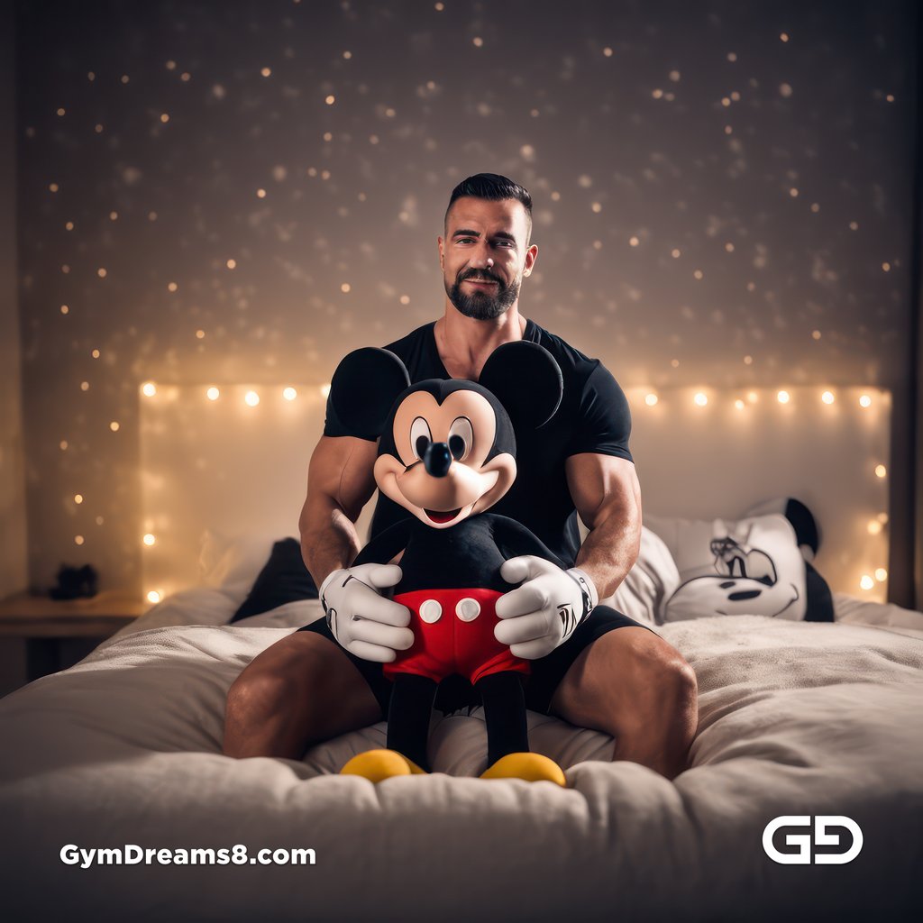 Mickey Mouse. Rendered with Stable Diffusion and JuggernautXL.