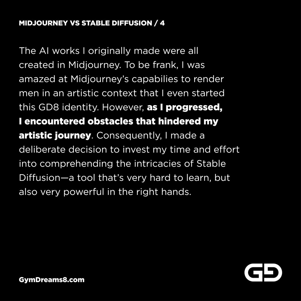 Midjourney vs Stable Diffusion. Why I choose Stable Diffusion for AI works portraying men.