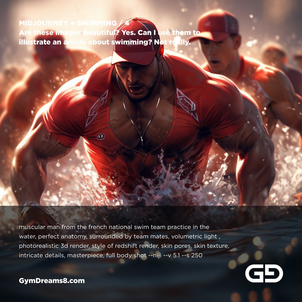 Are these images beautiful? Yes. Can I use them to illustrate an article about swimming? Not really.