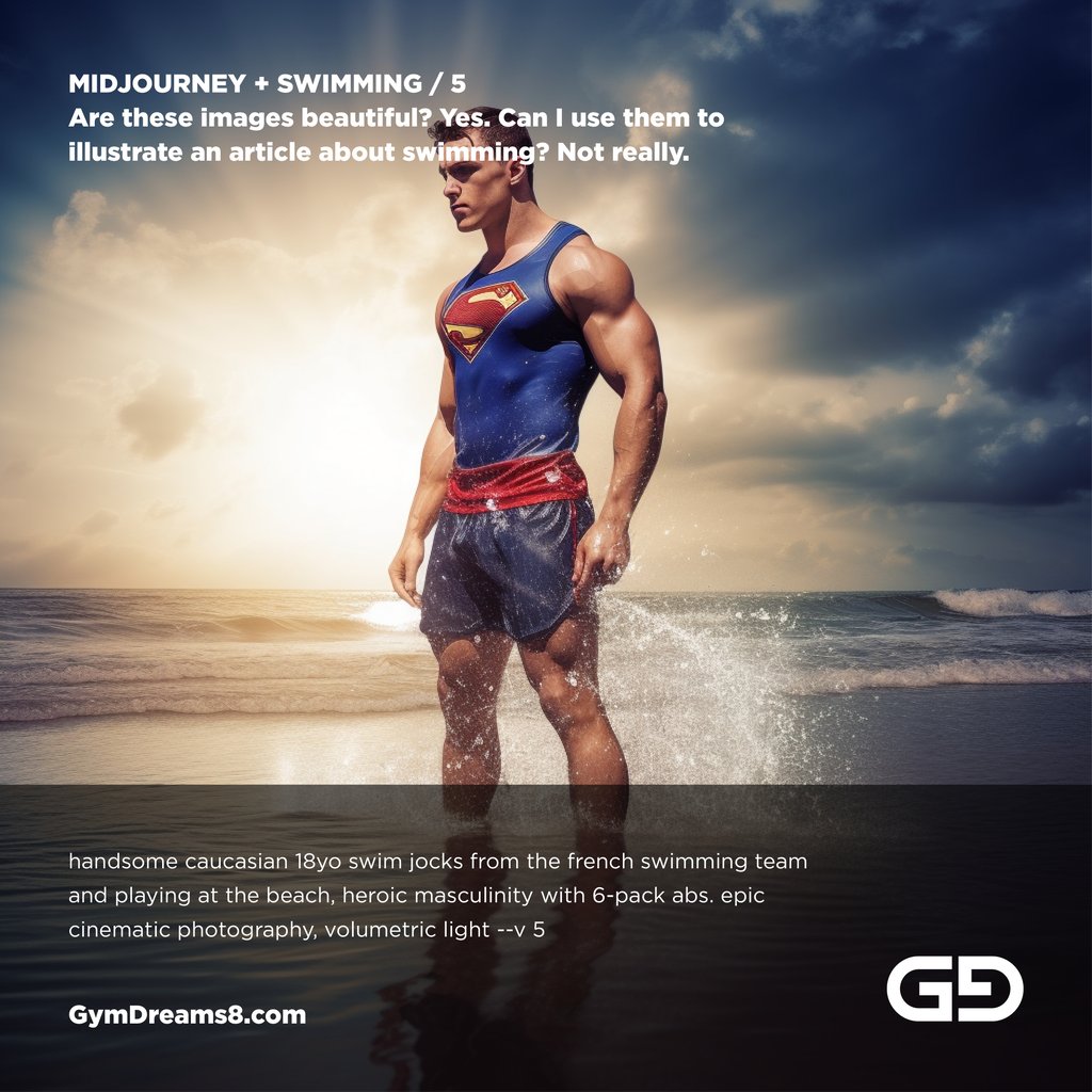 Are these images beautiful? Yes. Can I use them to illustrate an article about swimming? Not really.