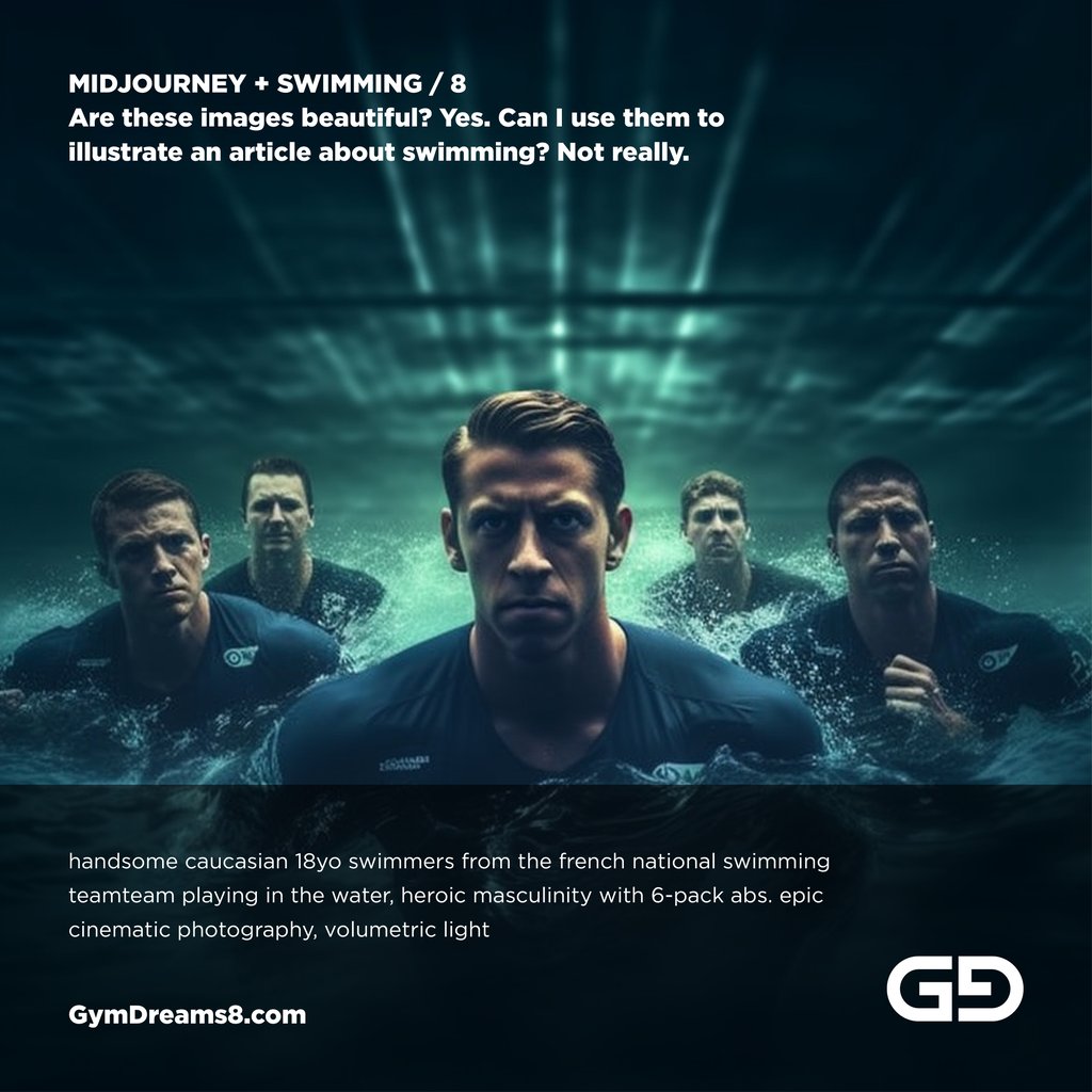 Are these images beautiful? Yes. Can I use them to illustrate an article about swimming? Not really.