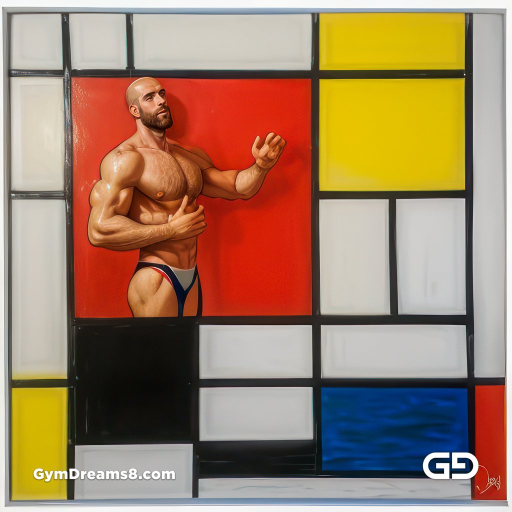 Mondrian Variation with Stable Diffusion