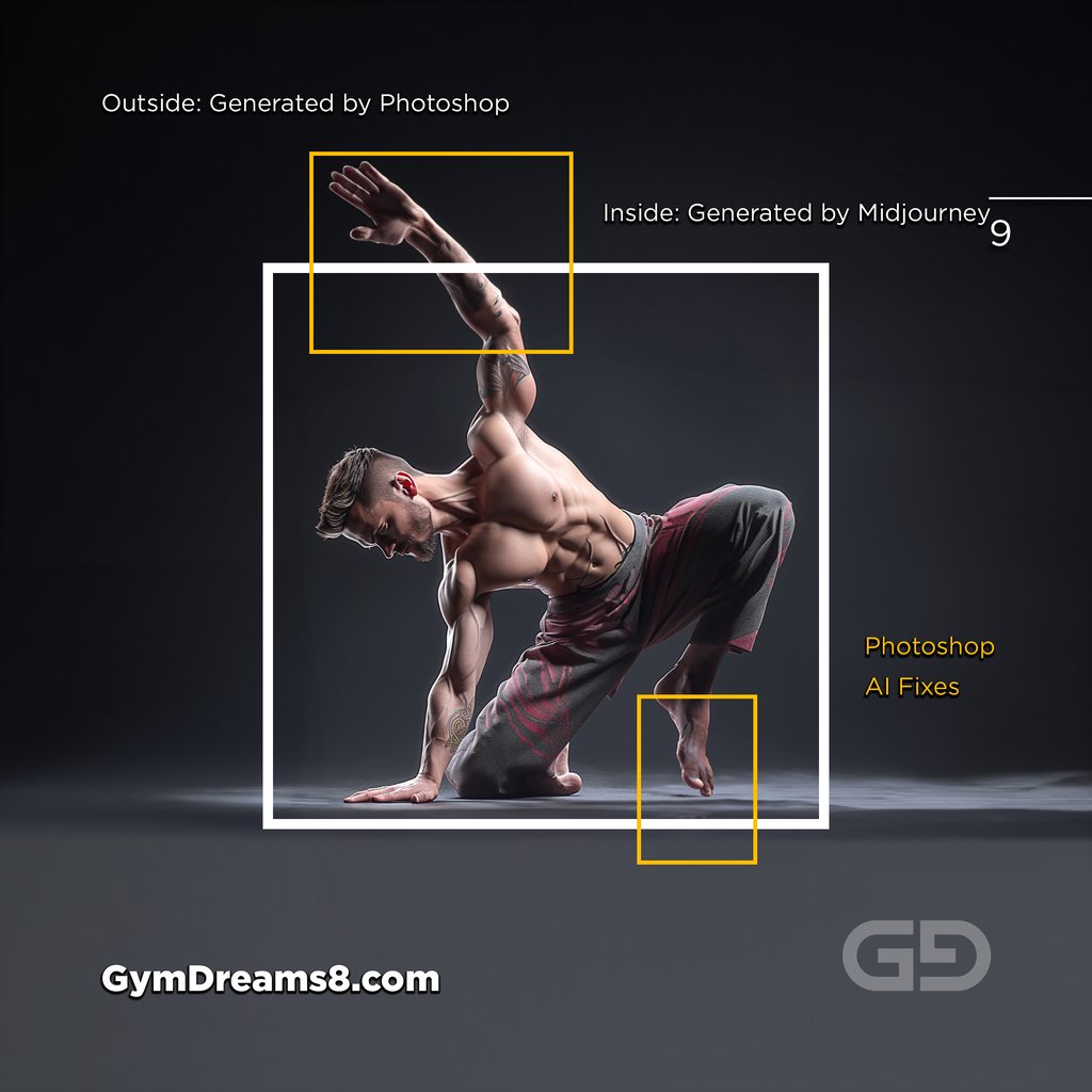 Yoga, Photoshop AI with Midjourney