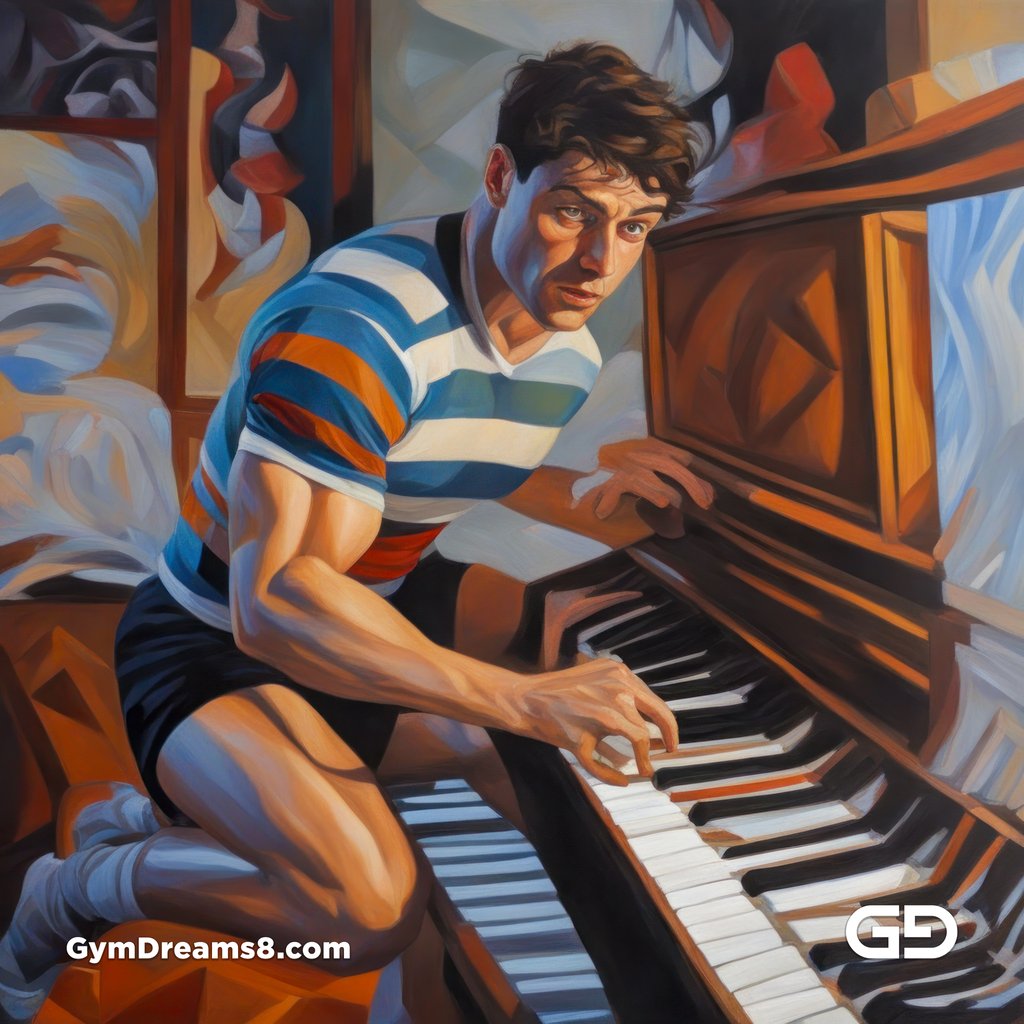 Piano, Stripes, Sneakers. Paintings, with Stable Diffusion and SDXL.