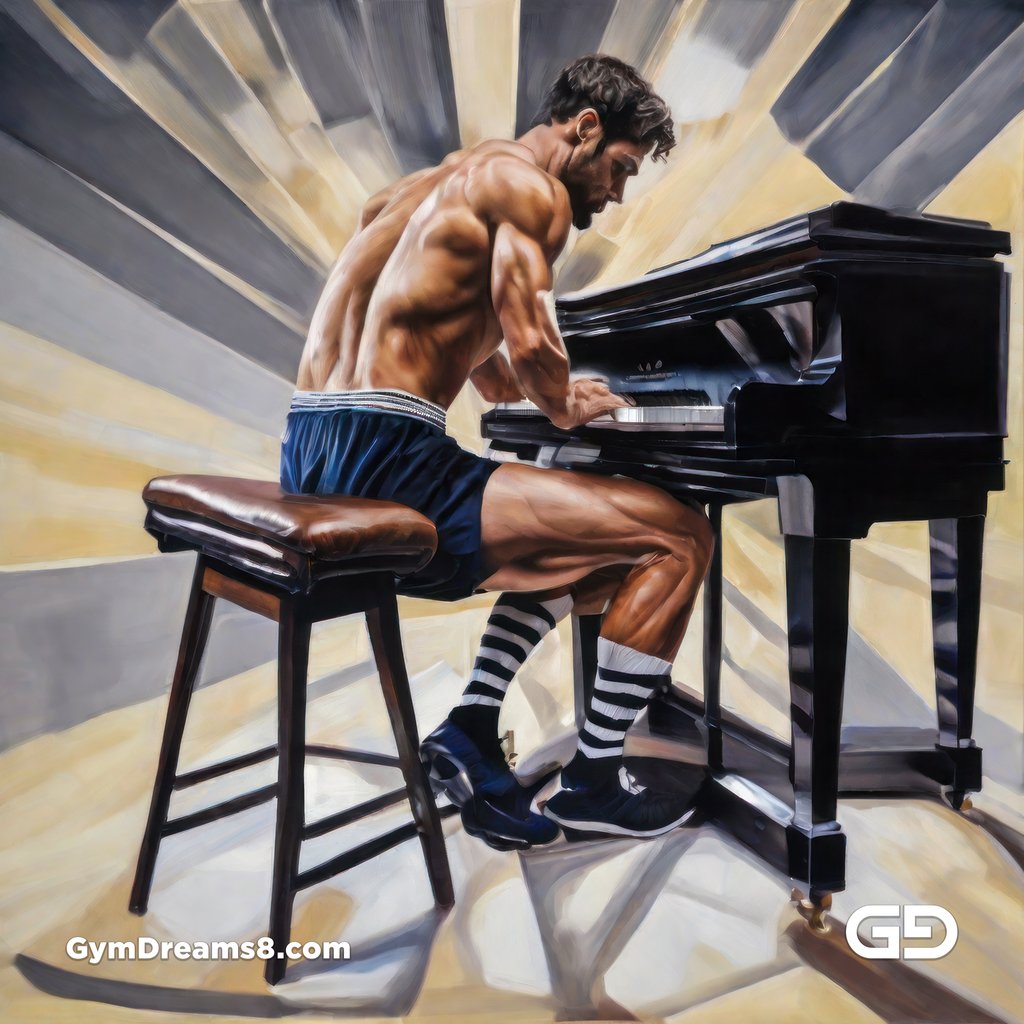 Piano, Stripes, Sneakers. Paintings, with Stable Diffusion and SDXL.