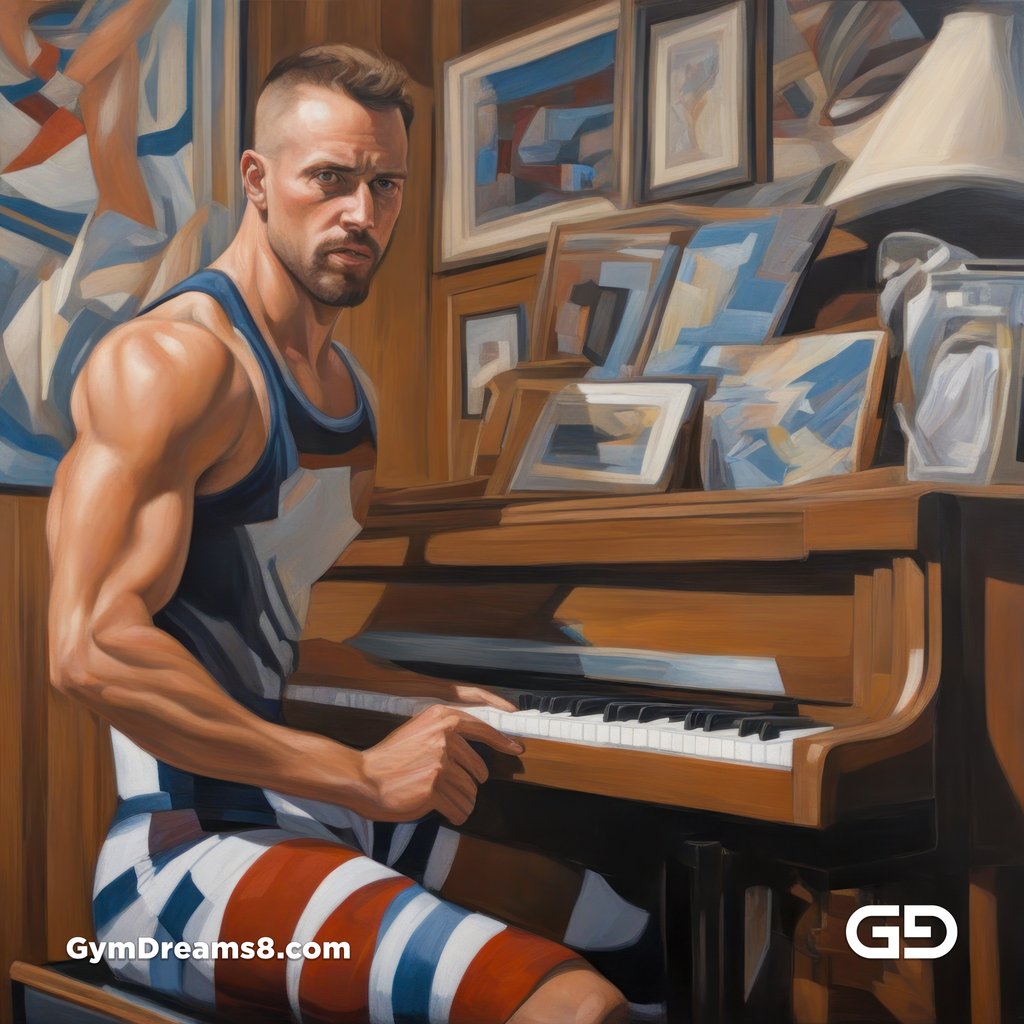Piano, Stripes, Sneakers. Paintings, with Stable Diffusion and SDXL.