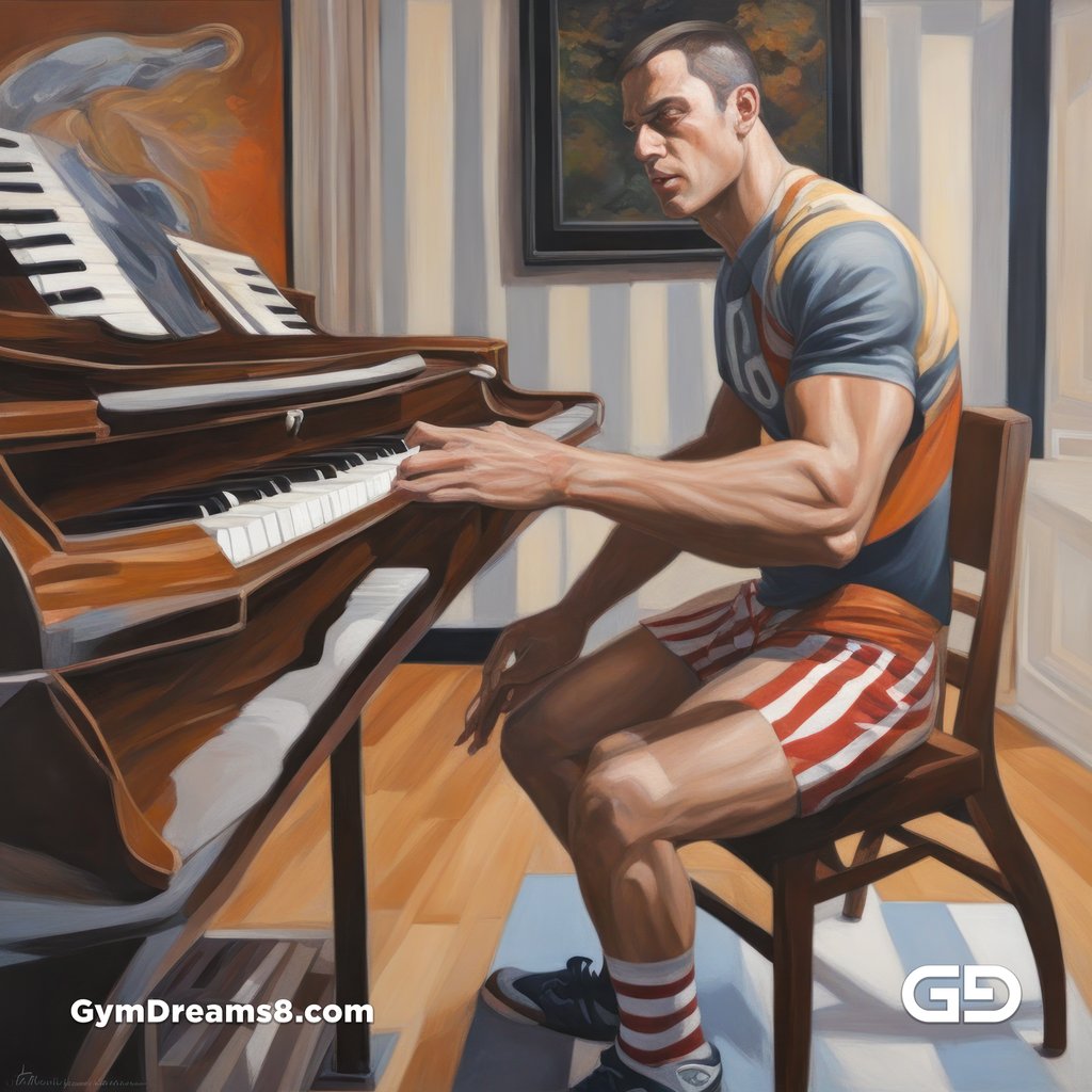 Piano, Stripes, Sneakers. Paintings, with Stable Diffusion and SDXL.