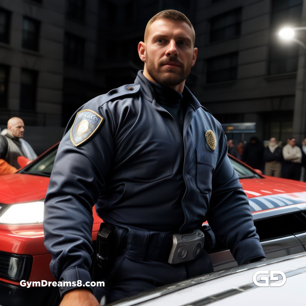 Police. Portraits of police officers, rendered as photographs with Stable Diffusion and Virile Reality v3 Beta.