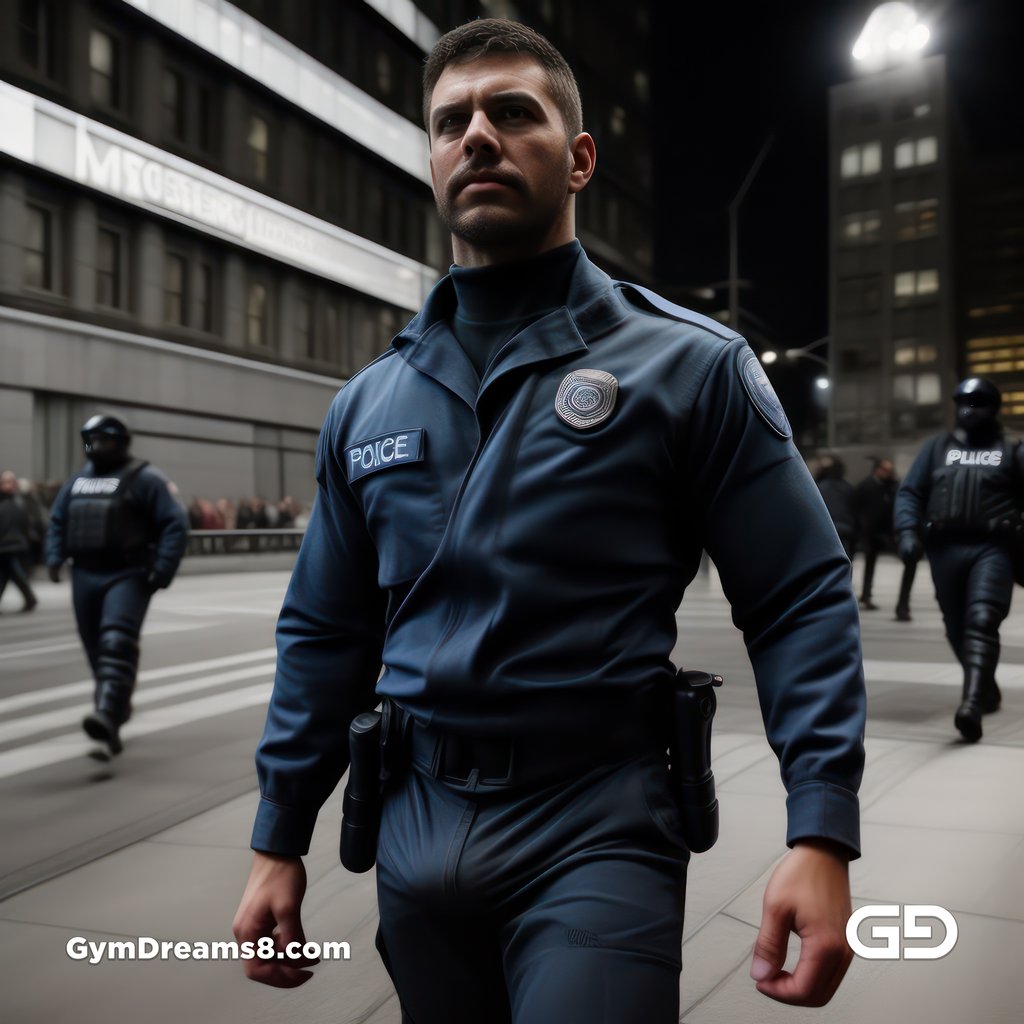 Police. Portraits of police officers, rendered as photographs with Stable Diffusion and Virile Reality v3 Beta.