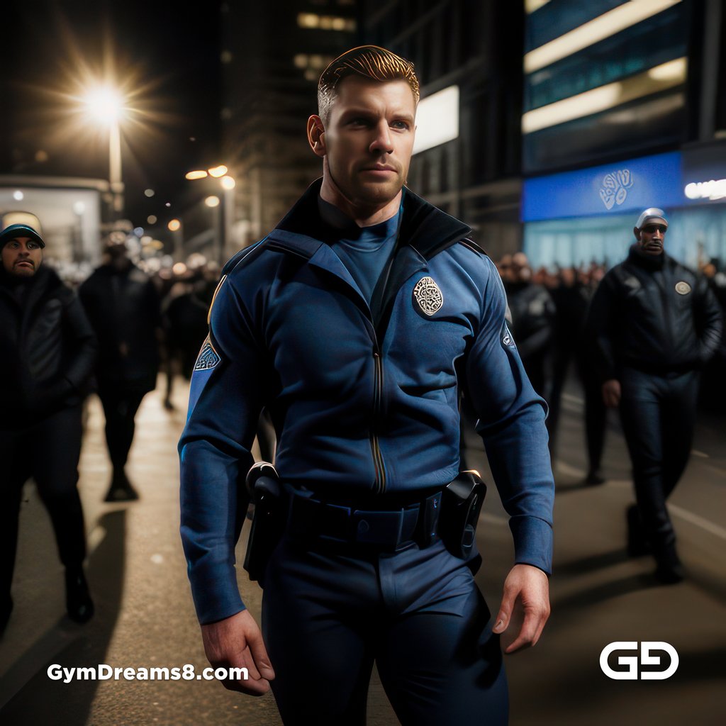 Police. Portraits of police officers, rendered as photographs with Stable Diffusion and Virile Reality v3 Beta.