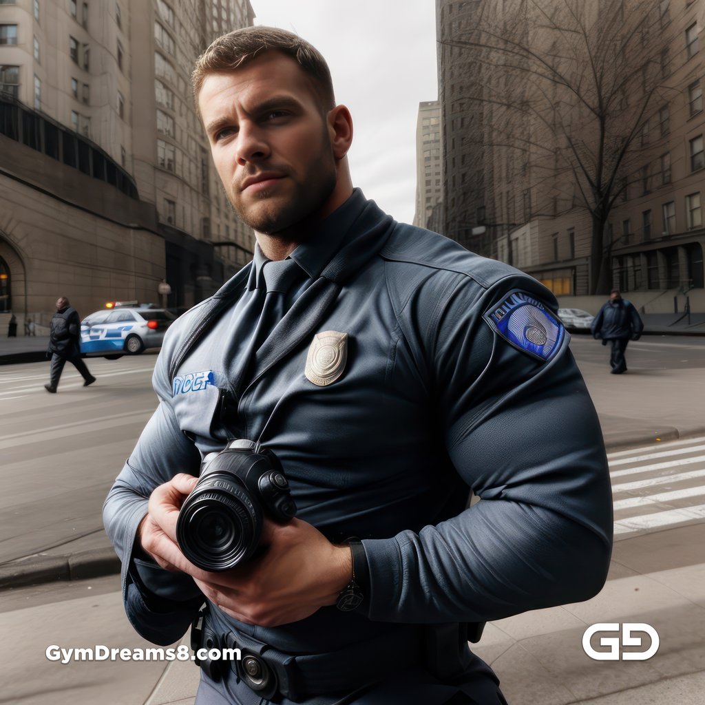 Police. Portraits of police officers, rendered as photographs with Stable Diffusion and Virile Reality v3 Beta.