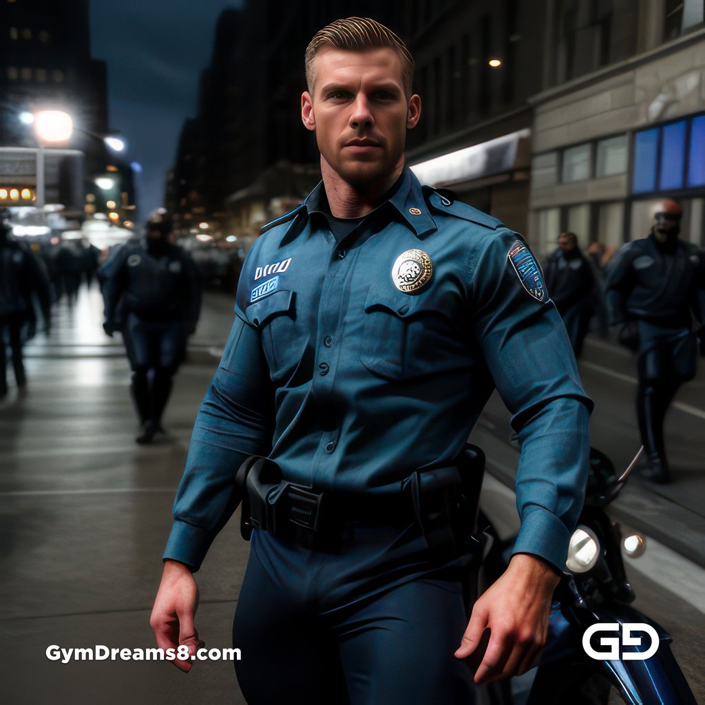 Police. Portraits of police officers, rendered as photographs with Stable Diffusion and Virile Reality v3 Beta.