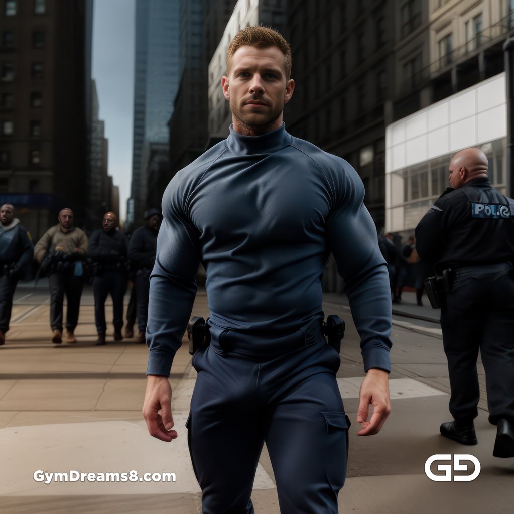 Police. Portraits of police officers, rendered as photographs with Stable Diffusion and Virile Reality v3 Beta.