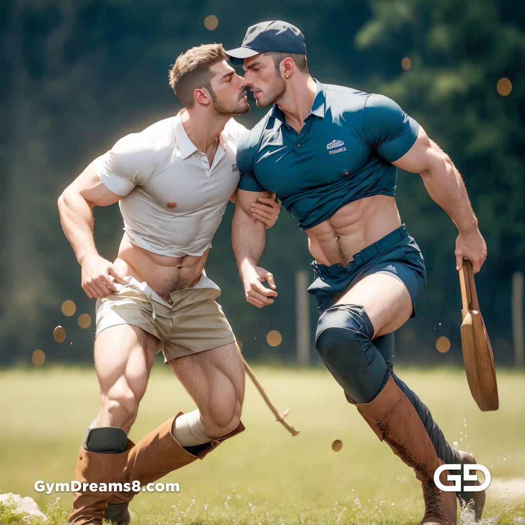 Polo, Suddenly Gay. Photorealistic 3d render of men playing a game of polo, kissing, with Stable Diffusion and Airfuck’s Wild Mix.