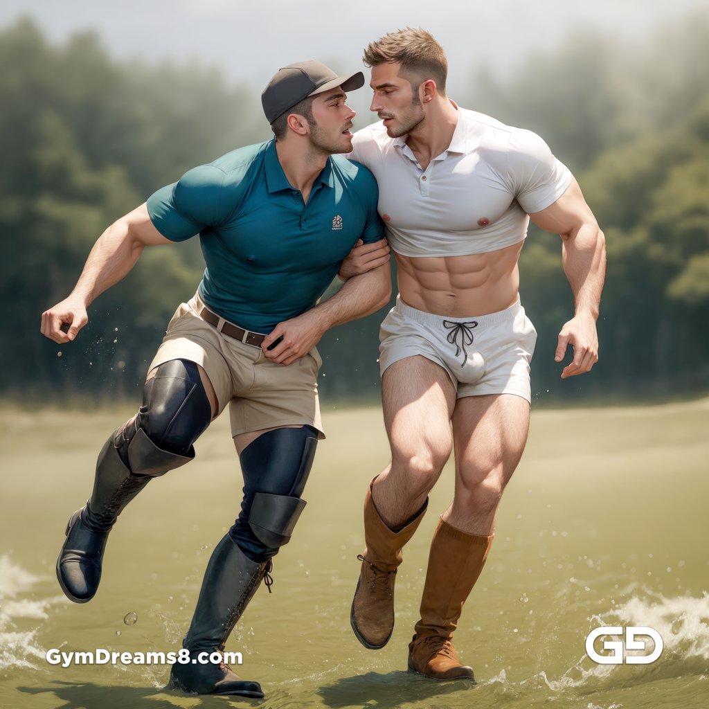 Polo, Suddenly Gay. Photorealistic 3d render of men playing a game of polo, kissing, with Stable Diffusion and Airfuck’s Wild Mix.