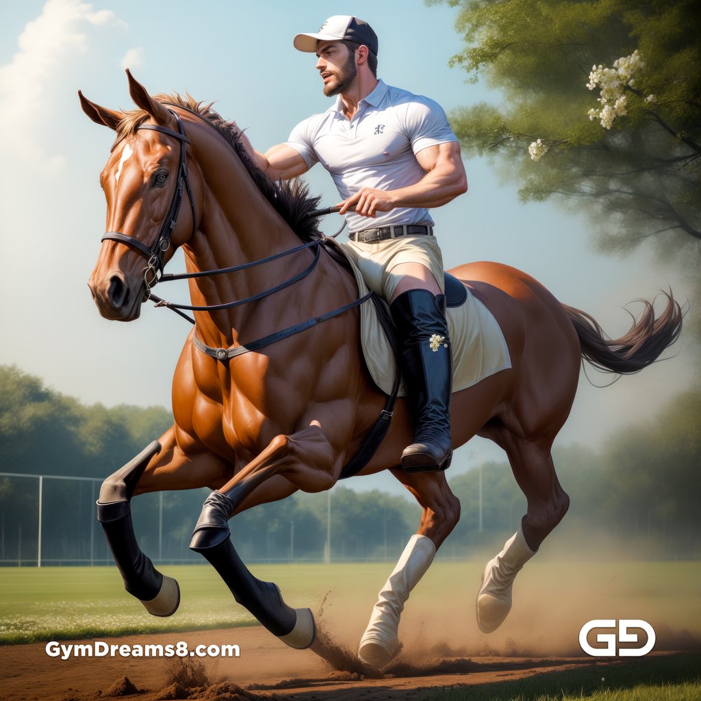 Polo, Suddenly Gay. Photorealistic 3d render of men playing a game of polo, kissing, with Stable Diffusion and Airfuck’s Wild Mix.