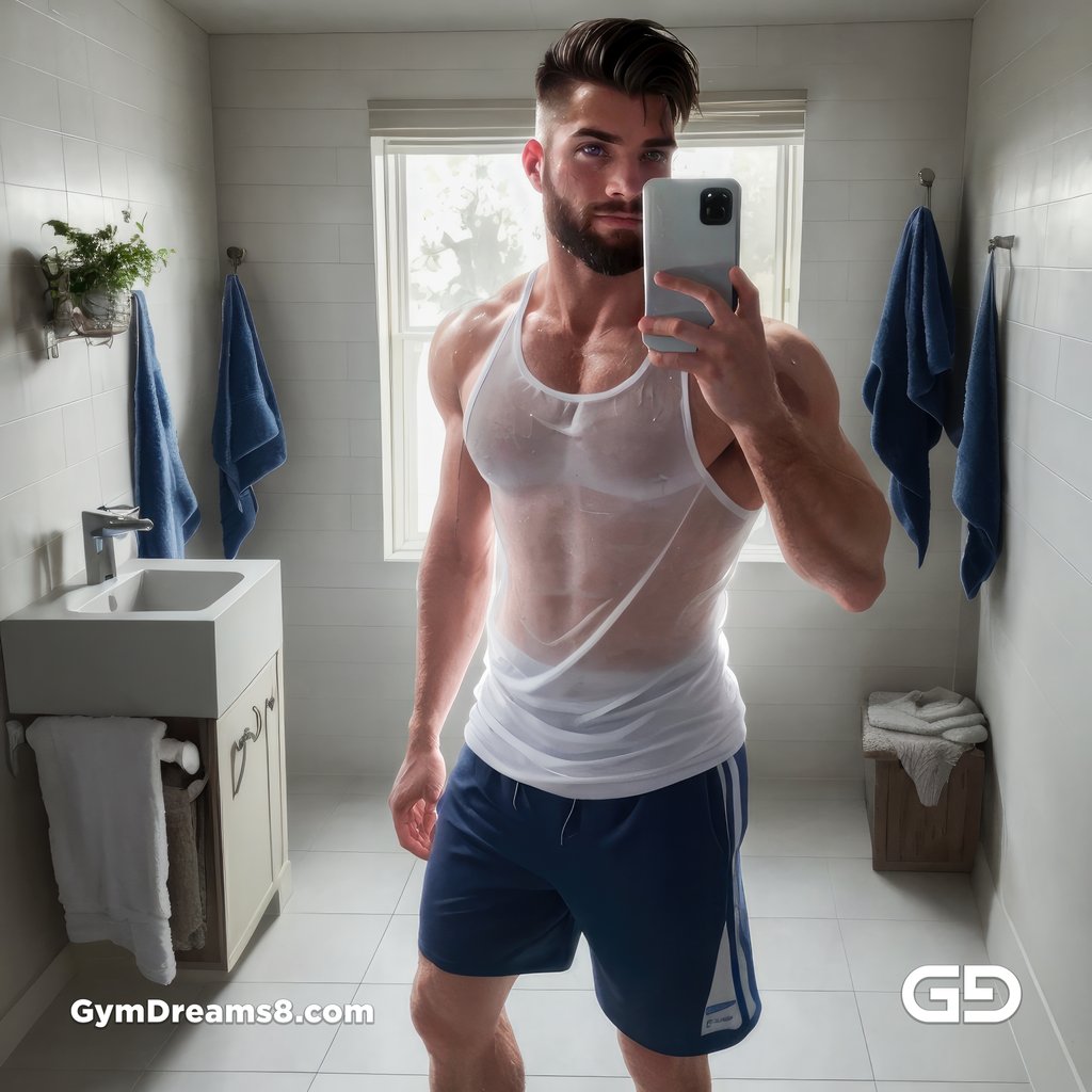 Selfie after the Gym. Stable Diffusion with Virile Reality.