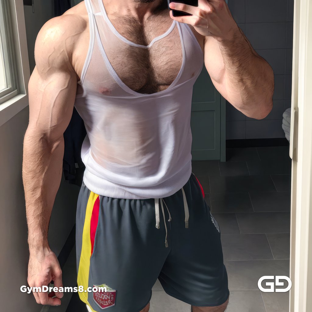 Selfie after the Gym. Stable Diffusion with Virile Reality.