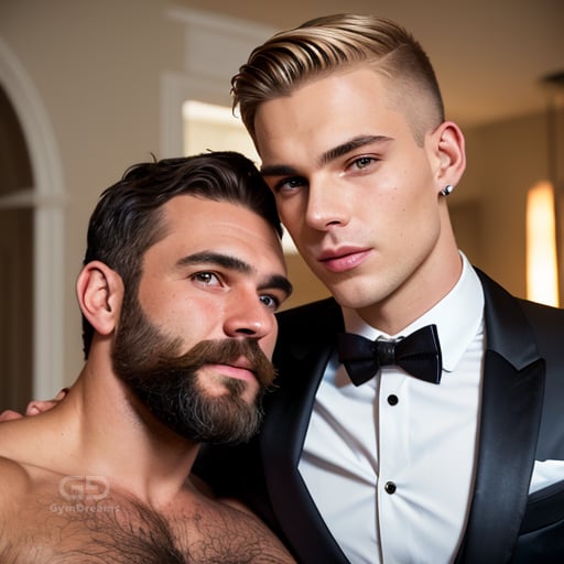 Age Difference, created with Stable Diffusion with Regional Prompter.